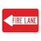 Signmission Fire Lane Left Arrow Heavy-Gauge Aluminum Sign, 12" x 18", A-1218-23982 A-1218-23982 - alternate 1